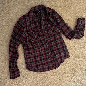 Plaid Shirt in Red, Black & Gray